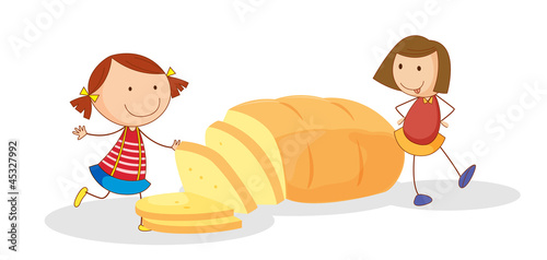 girls and bread