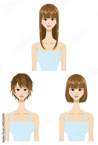 Straight Hair,hairstyle set