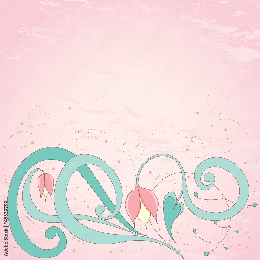 Beautiful floral background. Vector illustration