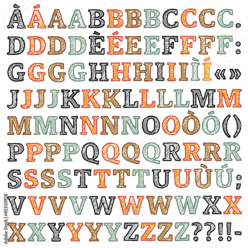 Egypt sketch two color type uppercase