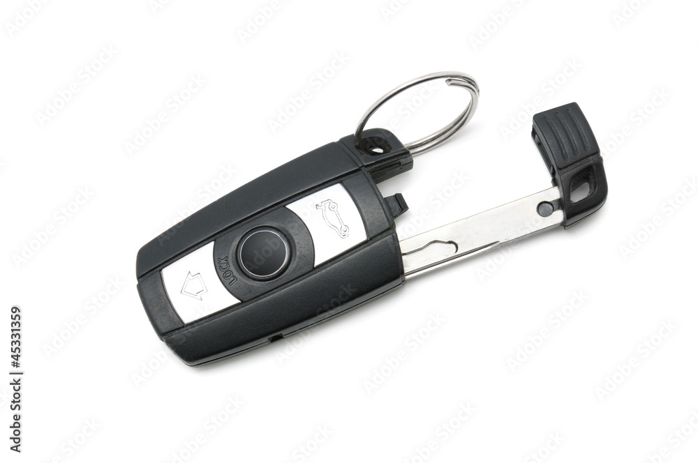 Fototapeta premium car key isolated on white background