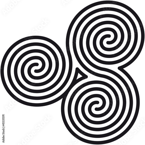 Fototapeta Naklejka Na Ścianę i Meble -  Celtic double spirals labyrinth (Labyrinth keltische Spiralen)