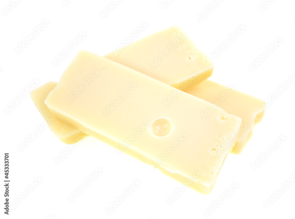 Chunks of aged Swiss cheese Chunks of aged Swiss cheese