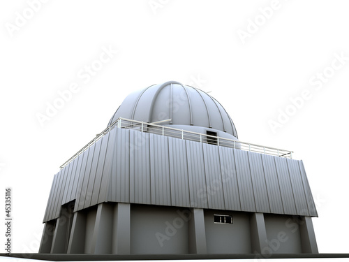 observatory isolated on white background_3