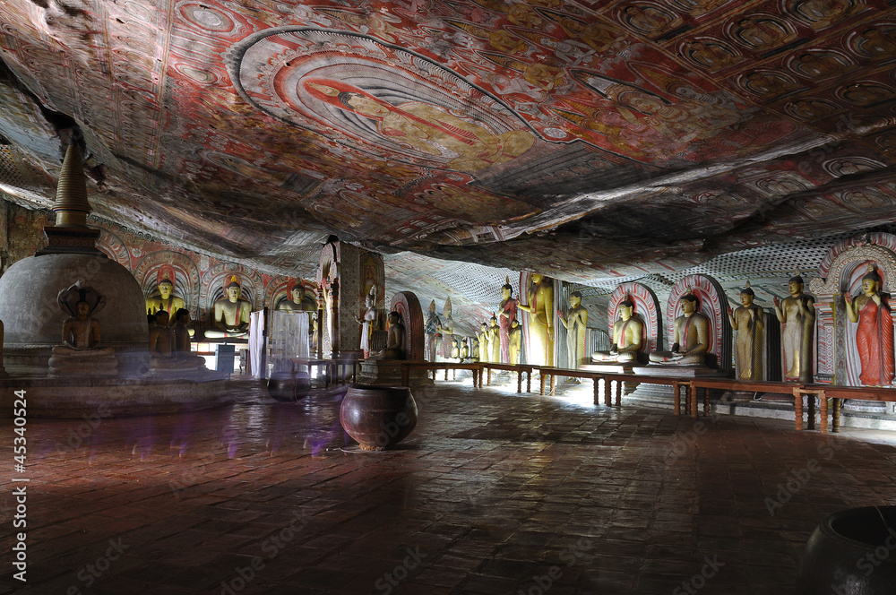 Rock temple in Dambulla, Sri Lanka