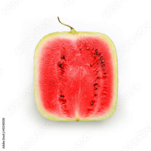 watermelon square isolated on white background