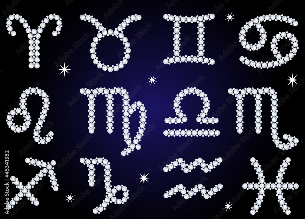 horoscope of diamonds on a dark background horoscope of diamonds on a dark background