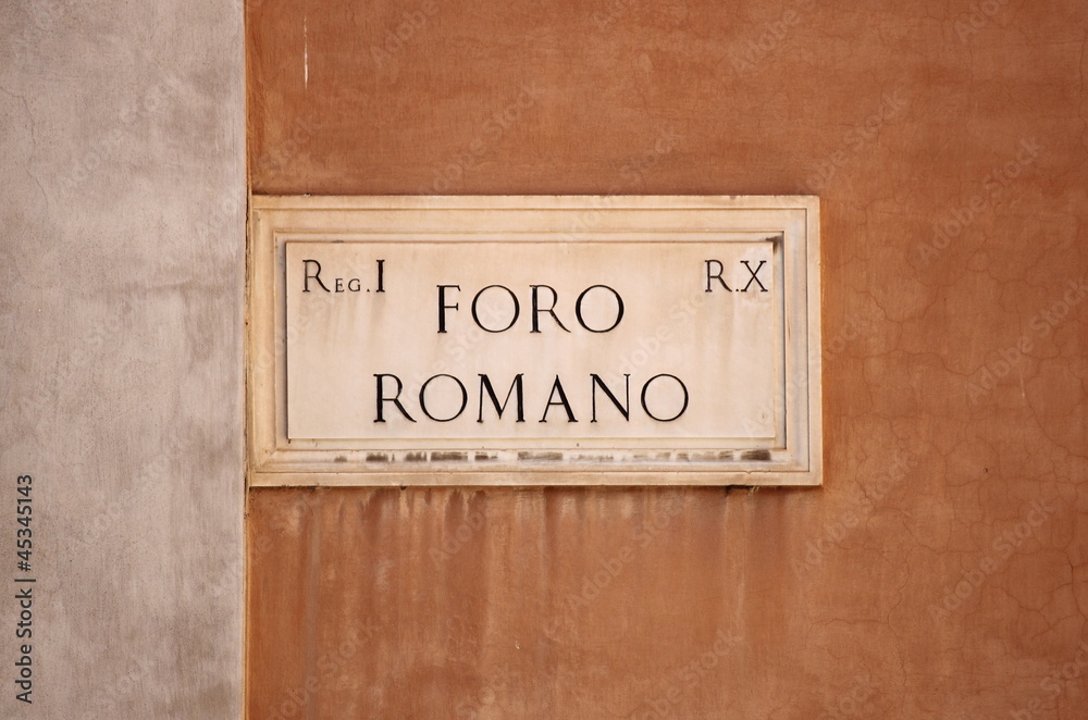 Obraz premium Roman Forum street sign