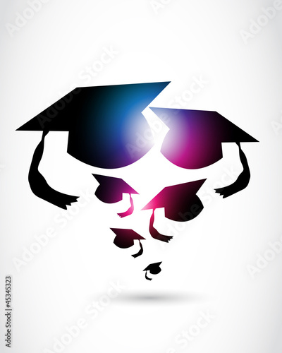 vector abstract graduation cap
