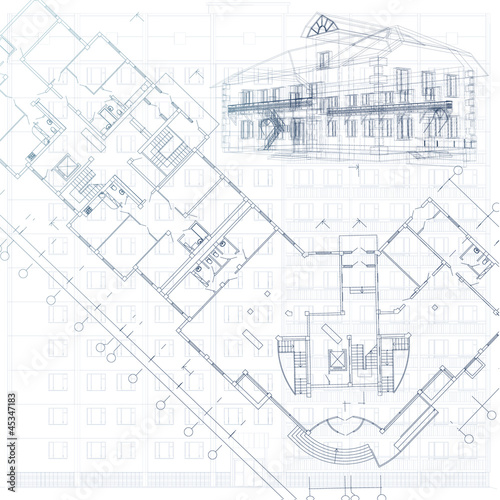 Architectural background. Part of architectural project
