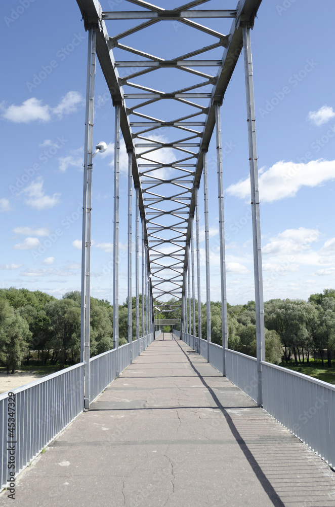 Fototapeta premium Bridge over the River Sog in Gomel, Belarus