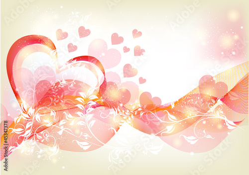 Beautiful soft valentine greeting card