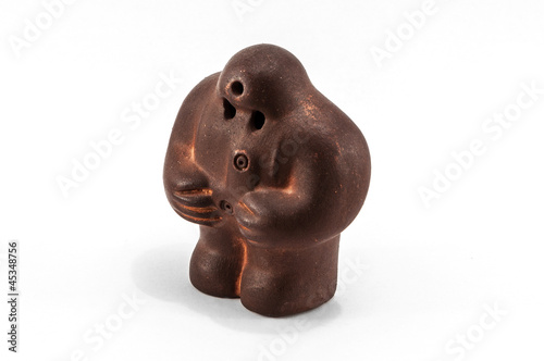 Canvas Print isolated typical statue of prague