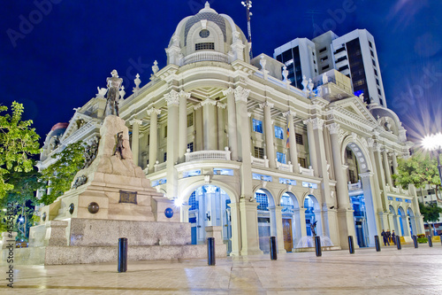 government palace office guayaquil at night photo