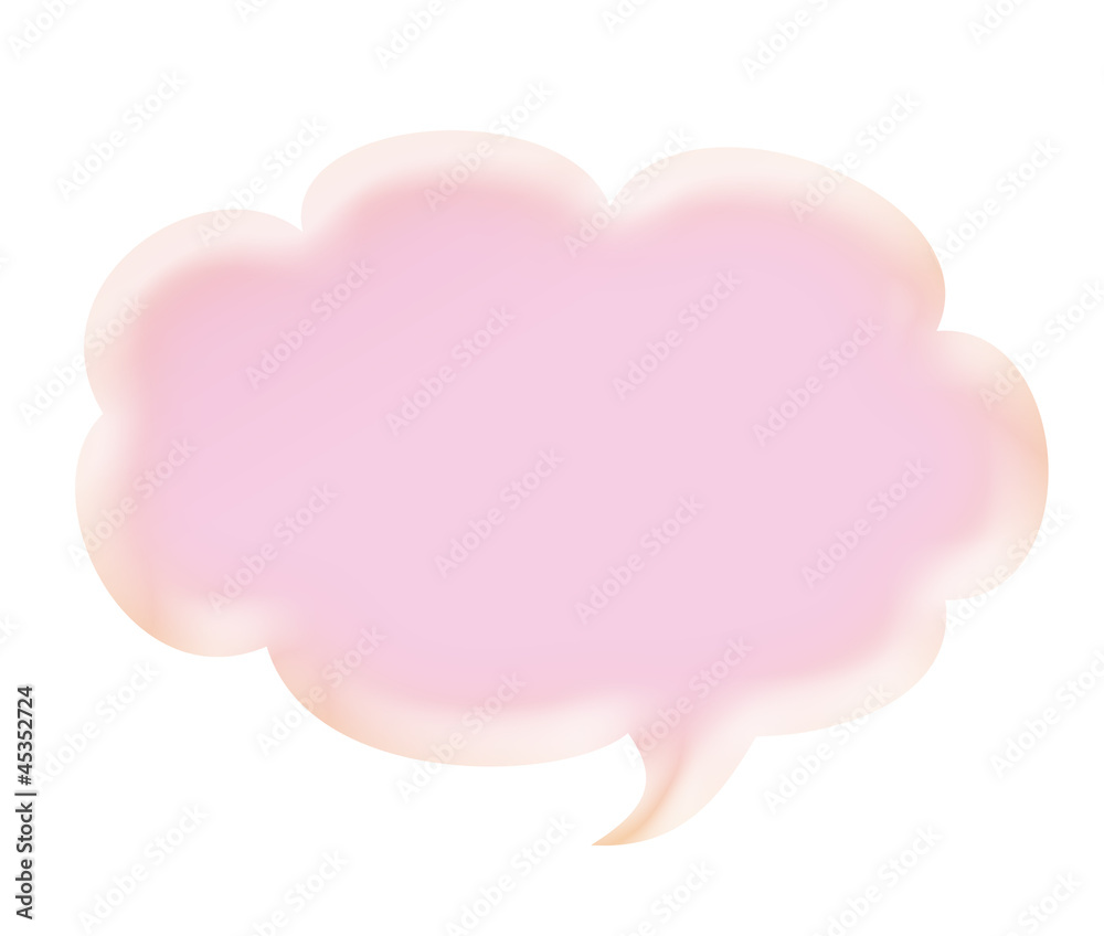 pink speech bubble