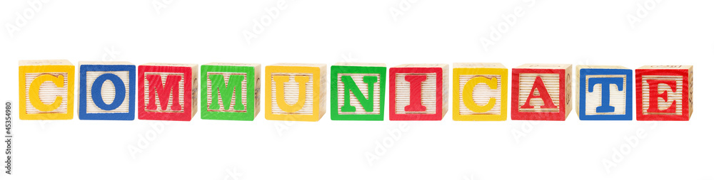 Alphabet Blocks with Communication Concept Alphabet Blocks with Communication Concept