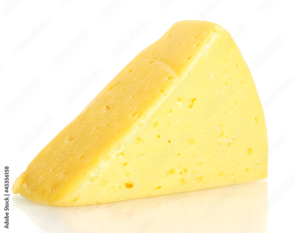 tasty cheese isolated on white