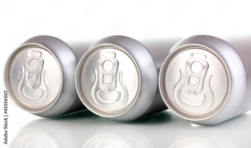 aluminum cans isolated on white aluminum cans isolated on white