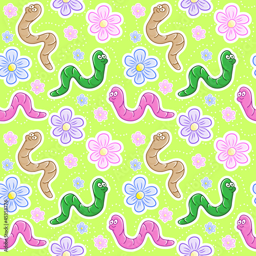 Seamless texture with a worm