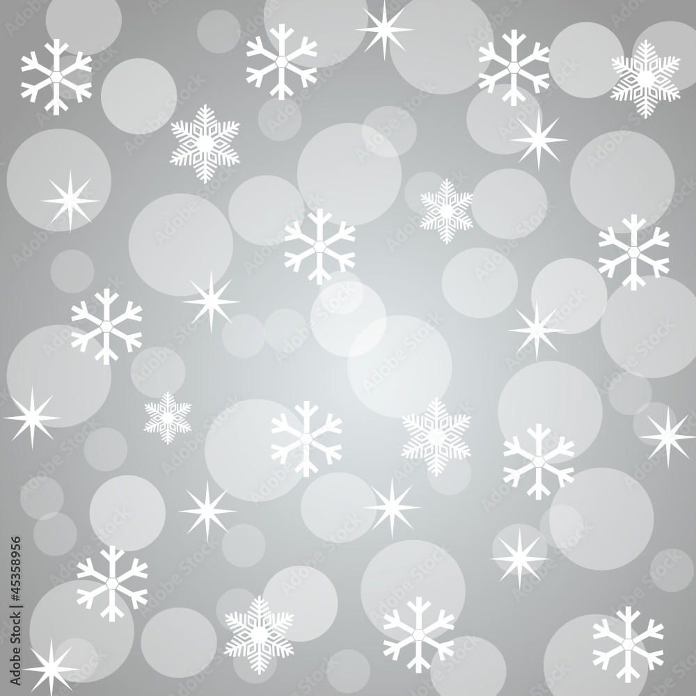 Winter with snow and stars abstract background Winter with snow and stars abstract background
