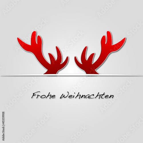 Frohe Weihnachten Rentier Horn