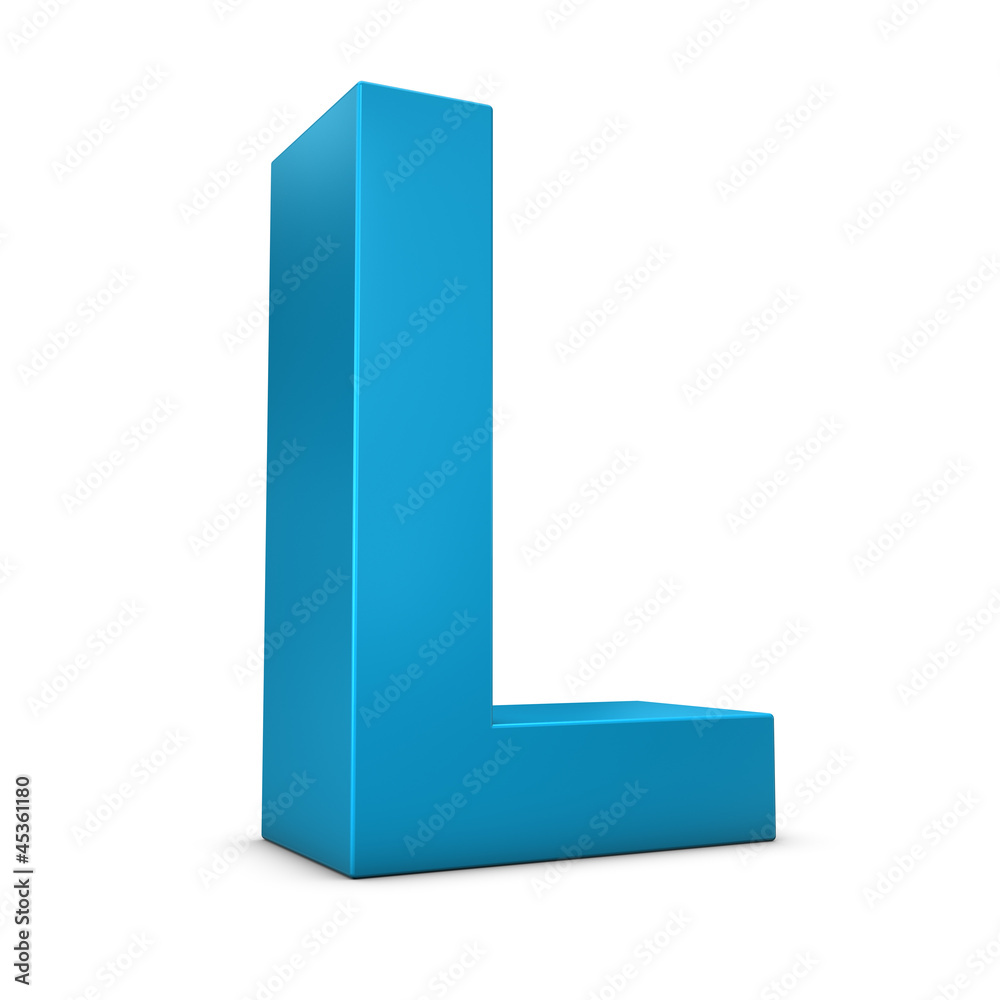 Letter L 3d render illustration isolated Letter L 3d render illustration isolated