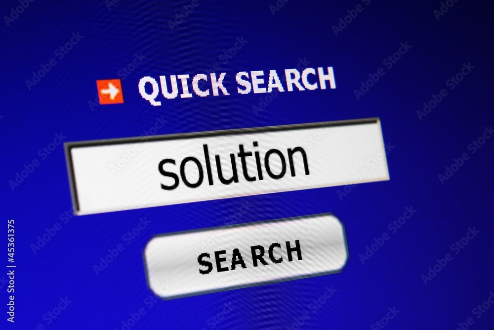 Search for solution Search for solution