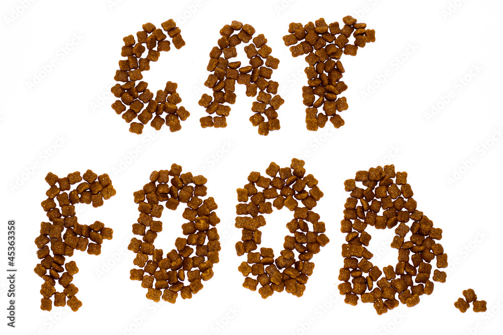 cat food on a white background cat food on a white background