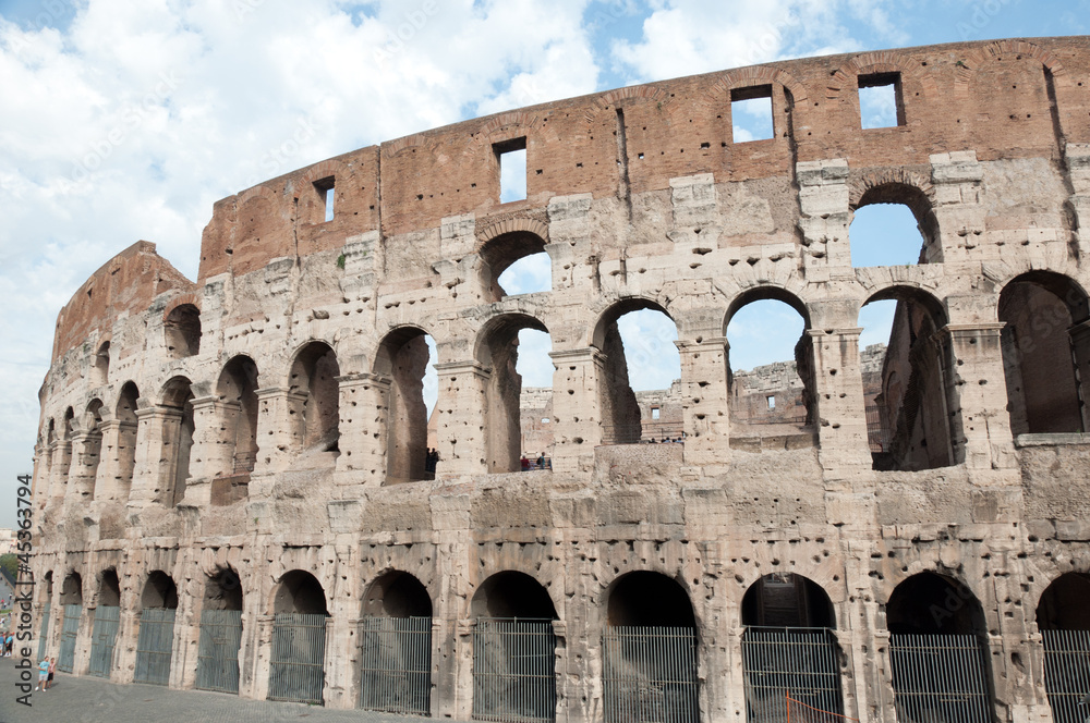Closeup of Colosseum in Rome