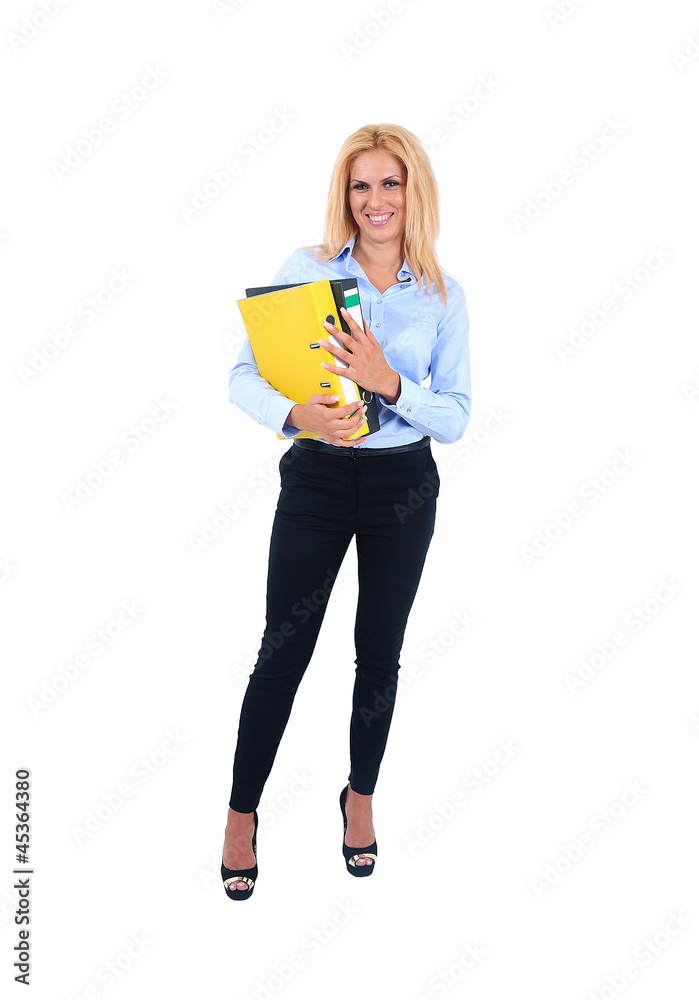 Isolated business woman