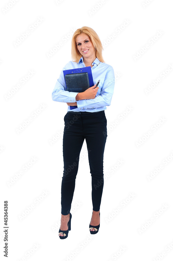 Isolated business woman Isolated business woman