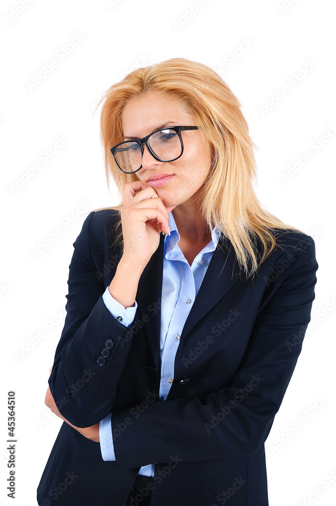 Isolated business woman