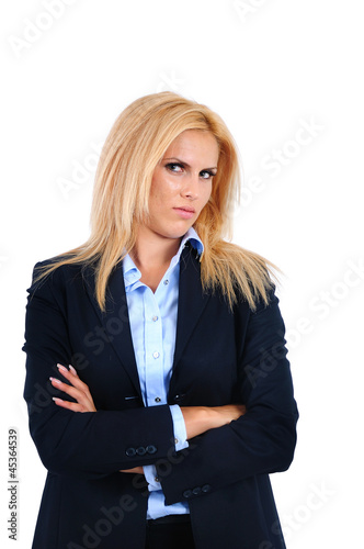 Isolated business woman