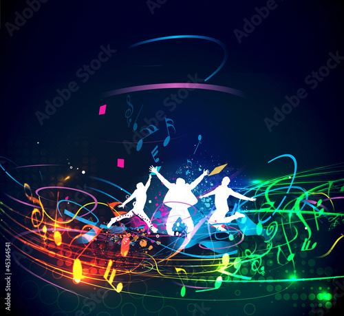 Abstract music dance background. vector illustration.