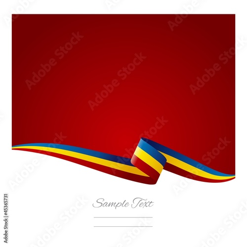 Abstract color background Romanian flag vector