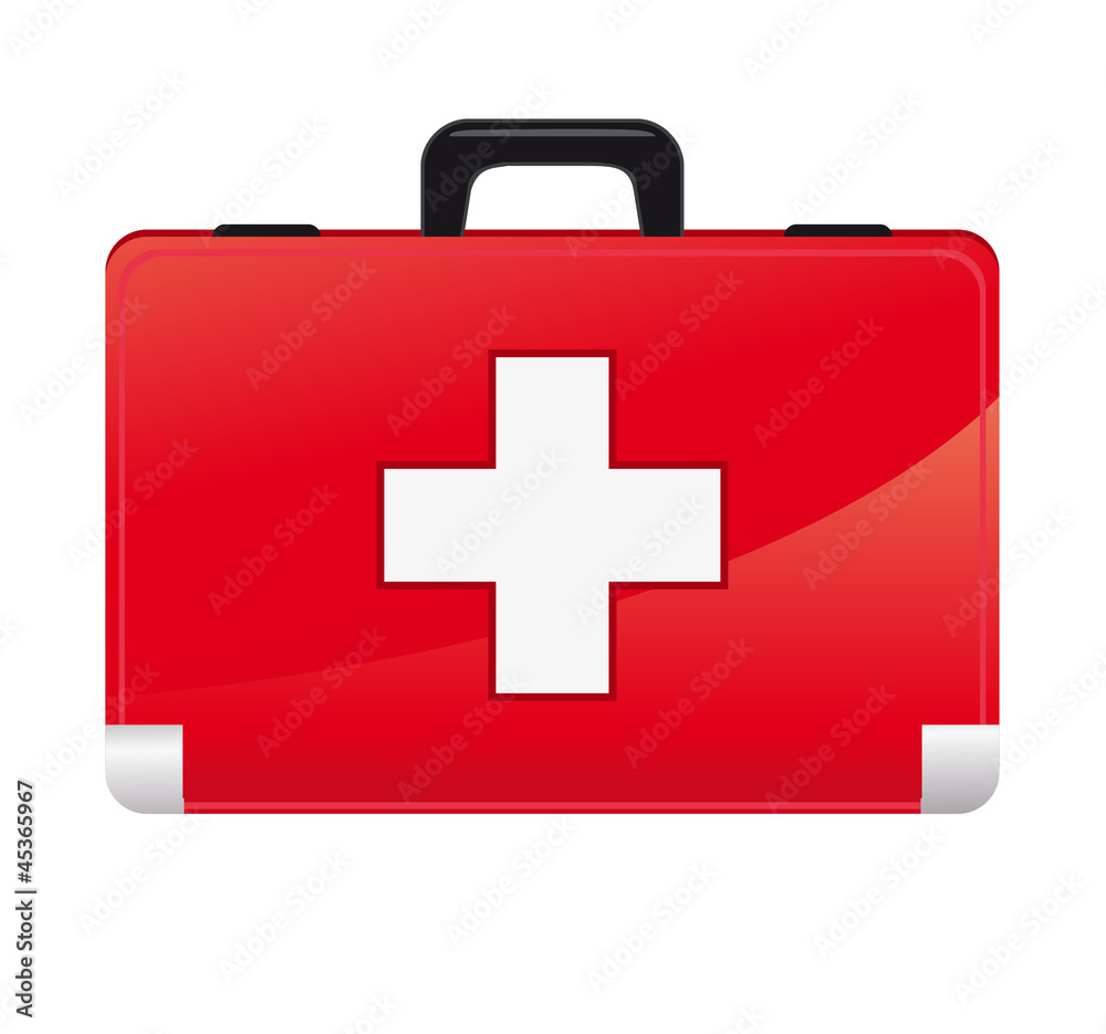 first aid box on white background first aid box on white background