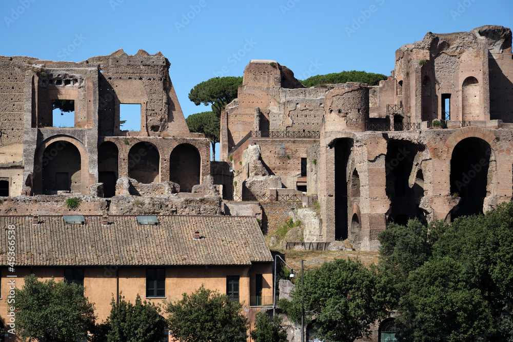Circus Maximus - ruins on the Palatine Hill in Rome.