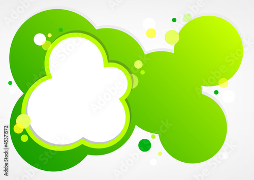 Green background with place for the text.