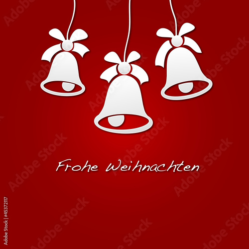 Frohe Weihnachten Glocken (Rot)