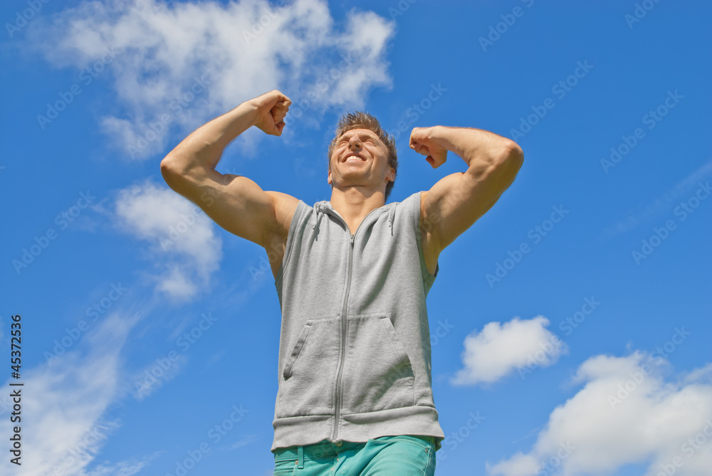 Energetic and happy young man Energetic and happy young man