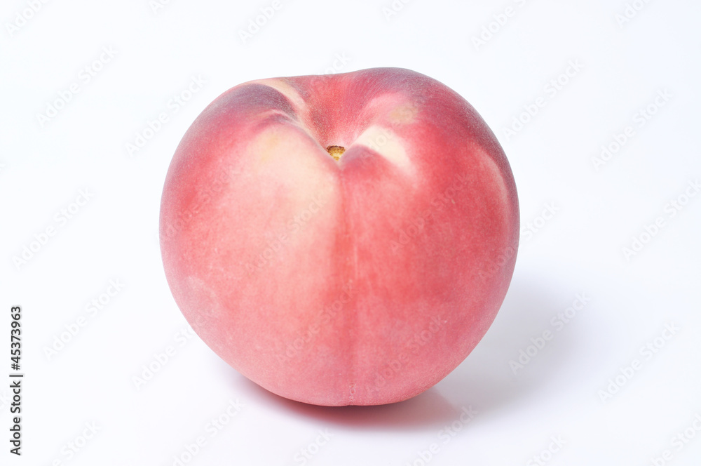 Peach close-up on white background Peach close-up on white background