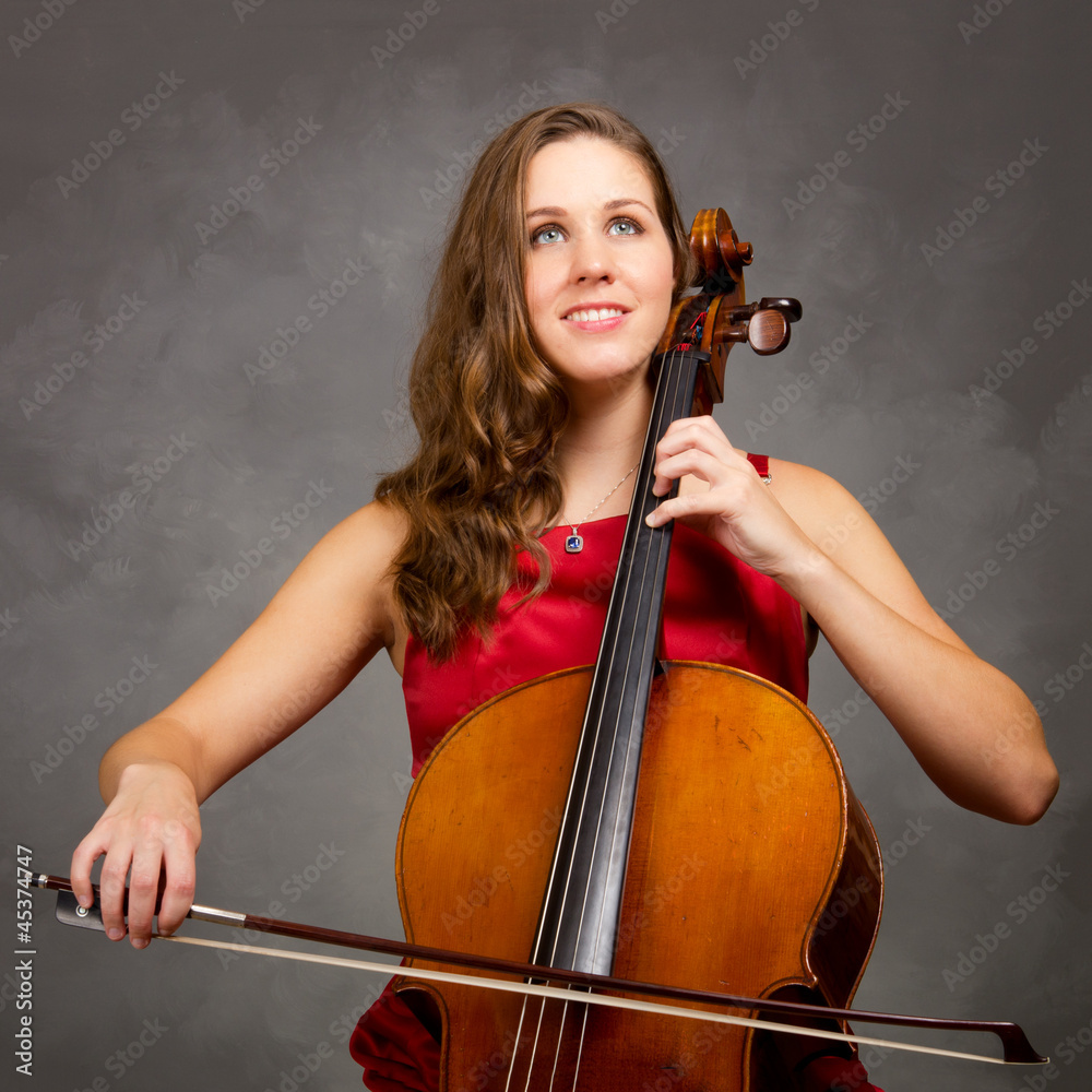 Young woman cello player Young woman cello player