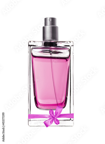 perfume in beautiful bottle isolated on white