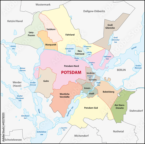 Potsdam  Stadtgliederung  Stadtteile