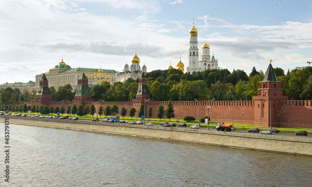 Moscow Kremlin wall, towers and cathedrals inside Moscow Kremlin wall, towers and cathedrals inside