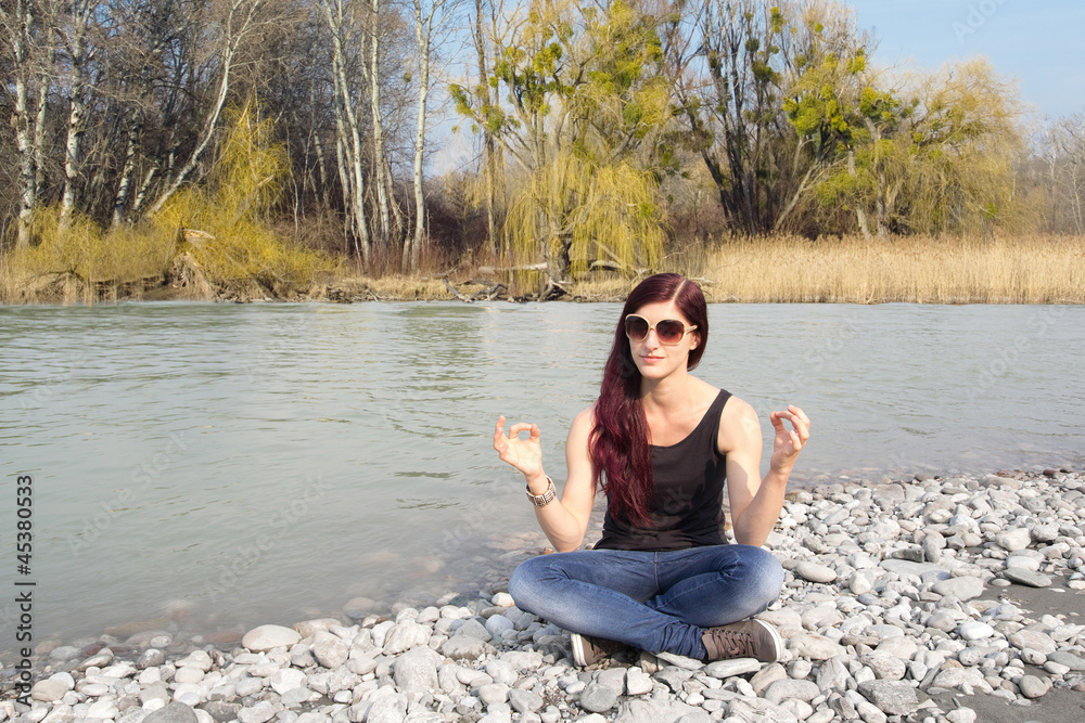 Meditieren in der Lobau/Wien