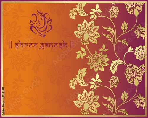 Ganesha, Diwali greetings card, royal Rajasthan, India