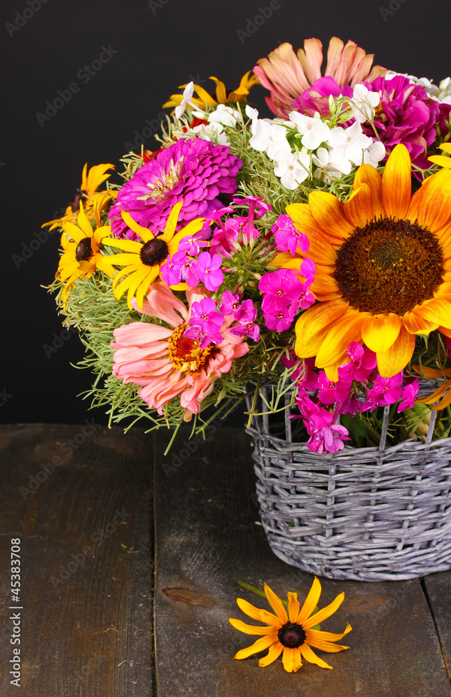 Beautiful bouquet of bright flowers