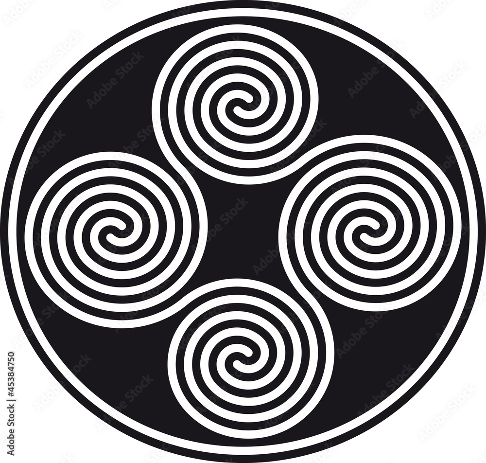 connected celtic double spirals connected celtic double spirals