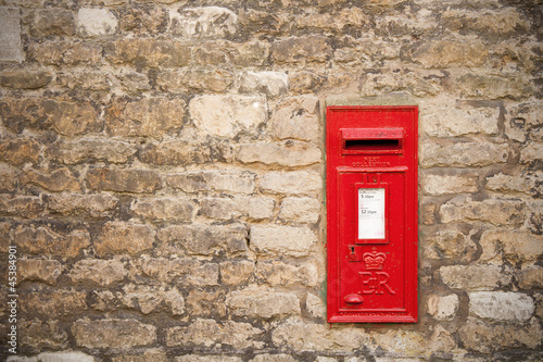 Murais de parede traditional old english red postbox